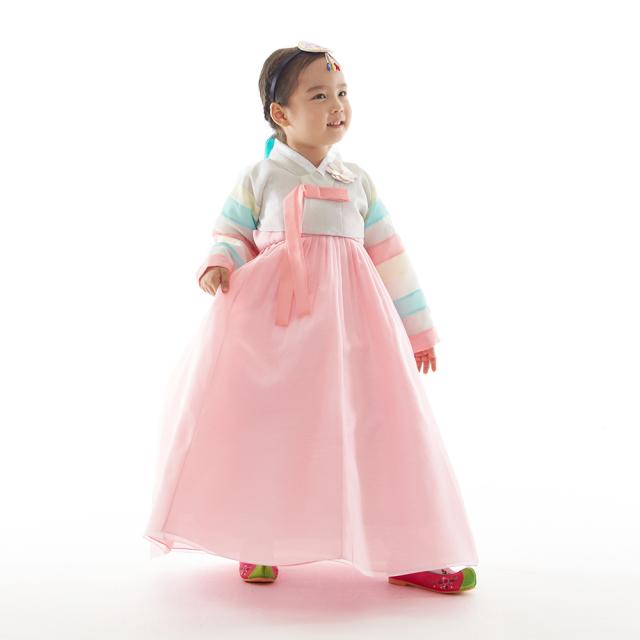 SS1811 예화 여아용 아동한복 천일홍 색동 1002, 4호