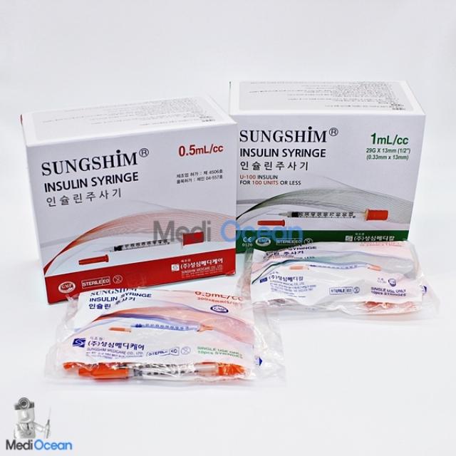 성심메디칼 인슐린주사기(D/Insuline Syringe) 1cc 31G 8mm 판매단위, 1개