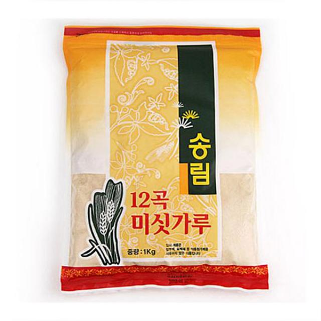 [송림식품] 12곡 미숫가루 1kg_지퍼백 선식 식사대용 아침식사 간식 음료, 본상품선택