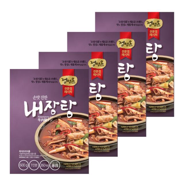 전문점 래시피로 만든 손맛진한 정성온 내장탕 600g*4팩 무료배송, 600g, 4개