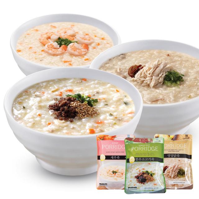 CS002 서울마님죽 한우소고기죽+영양닭죽+새우죽 set, 500g, 1세트