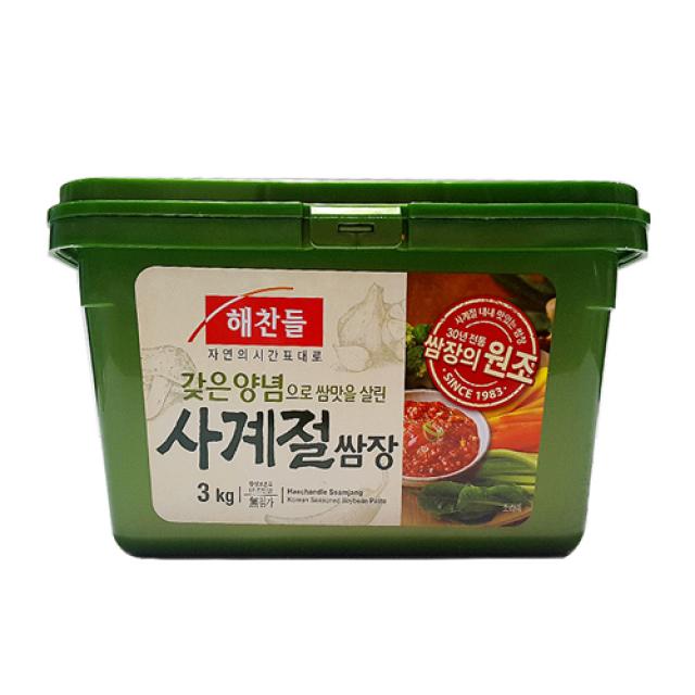 배동바지) 해찬들 갖은양념 사계절 쌈장 3kg, 1