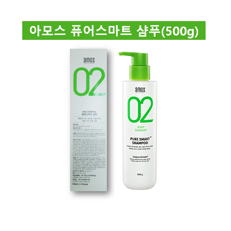 아모스 퓨어스마트 샴푸 프레시향, 500ml, 2개