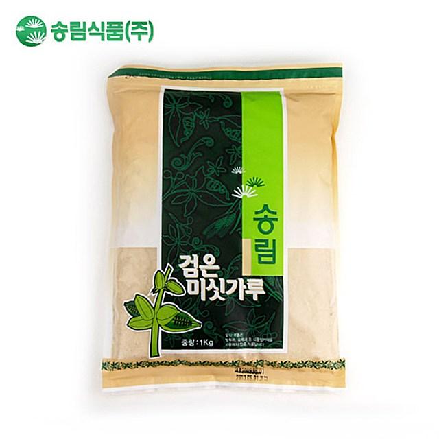 [송림식품] 검은 미숫가루 1kg_지퍼백 선식 식사대용 아침식사 간식 음료, 1kg, 1개