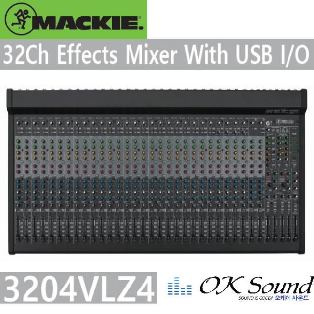 MACKIE 3204VLZ4 아날로그믹서 30채널 28마이크 USB