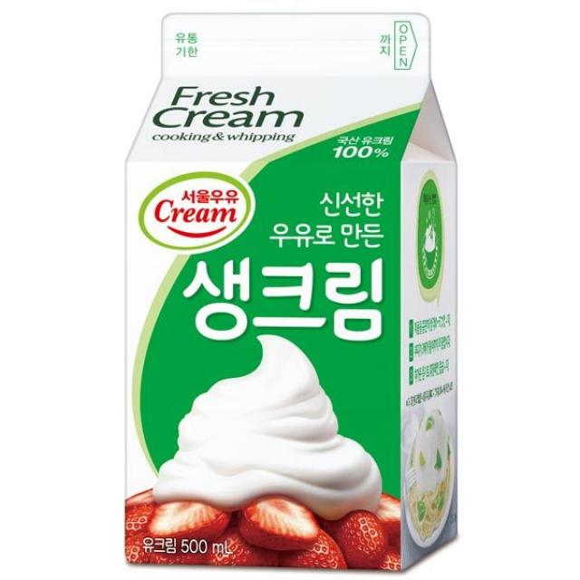 서울우유 동물성 생크림 500g, 500ml, 4개