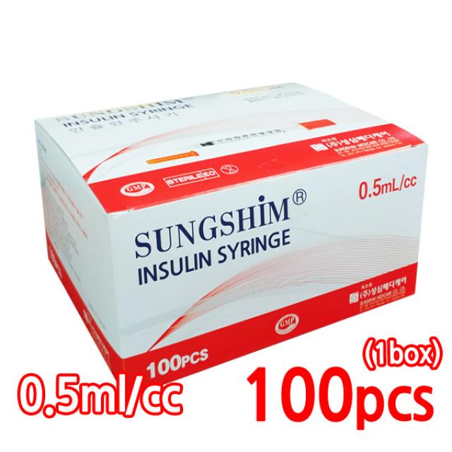 성심메디칼 성심 인슐린 주사기 0.5cc 31G 8mm 100개입, 1개