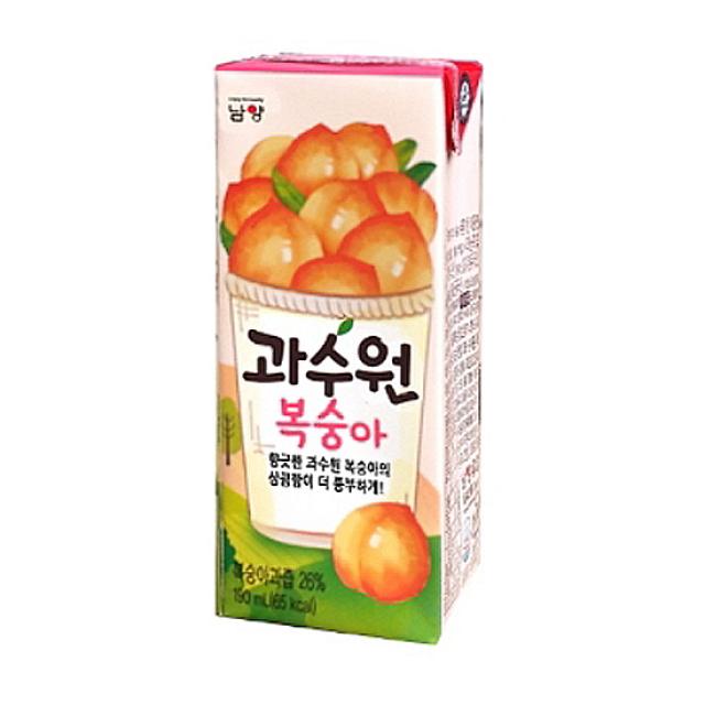 남양 과수원 복숭아 190mlx96팩, 96개, 190ml