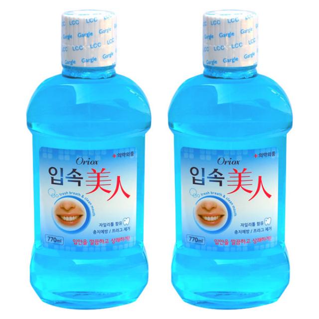 오릭스 입속미인 가글 구강청결제, 2개, 770ml
