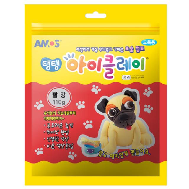 아모스 탱탱 유아용 아이클레이, 빨강, 110g