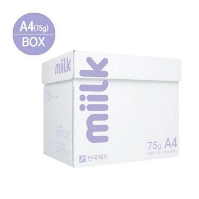 문구사무/복사용지a4 75g/밀크/500매×5권/박스 본상품선택