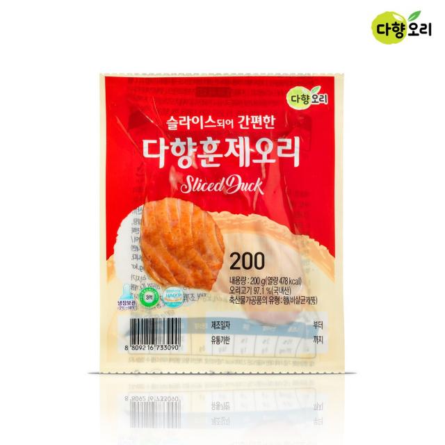 다향오리 훈제오리 200g 8팩 소스증정, 8개