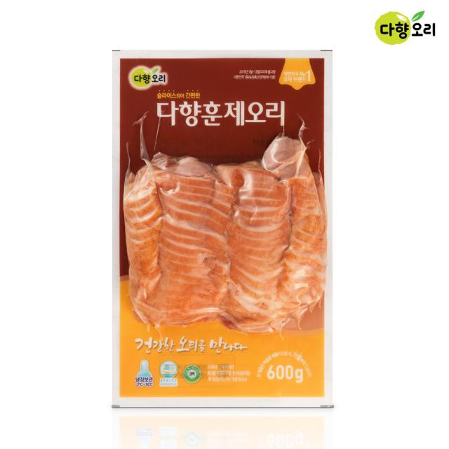 다향오리 훈제오리 슬라이스, 600g, 3팩