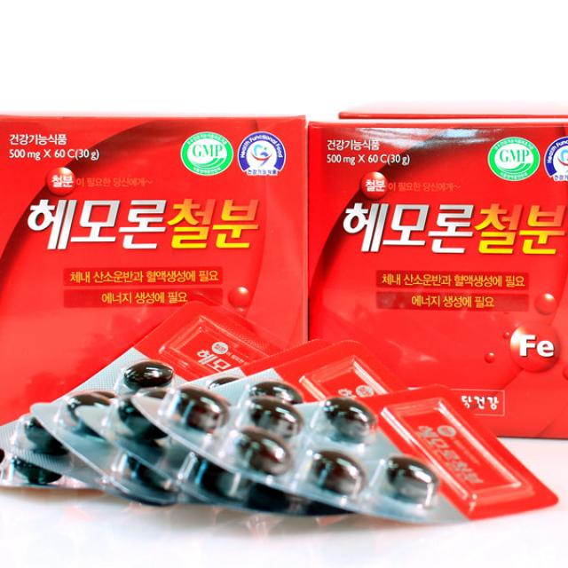 종근당건강 헤모론철분 500mg x 120캡슐, 60g, 5박스