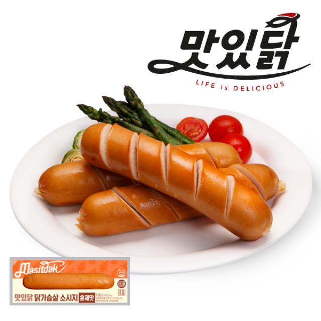 맛있닭 닭가슴살 소시지 훈제맛 100gX10팩(1kg), 훈제 10팩