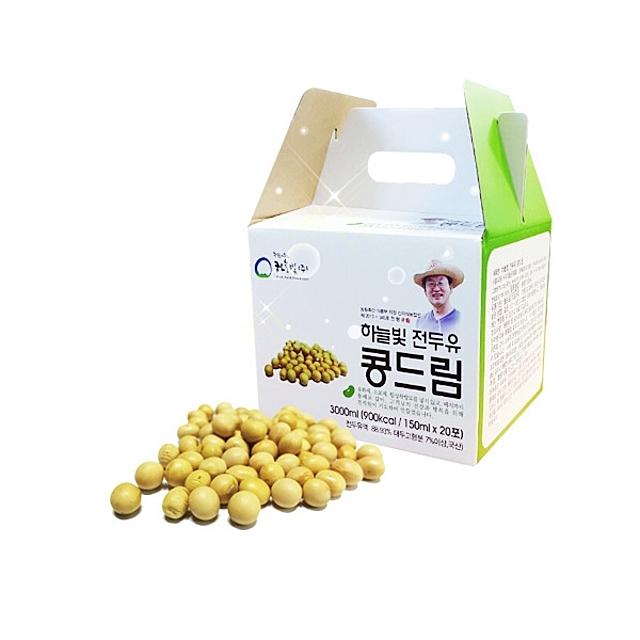 하늘빛 전두유 콩드림 150ml x 20포_함께 기도하며 만드는 정말 좋은 두유, 1