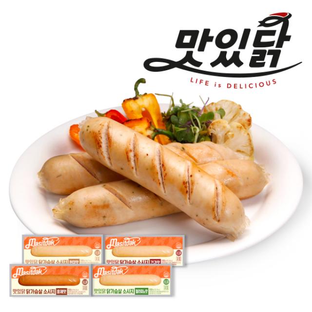 맛있닭 닭가슴살 소시지 혼합 100gX10팩(1kg), 10팩