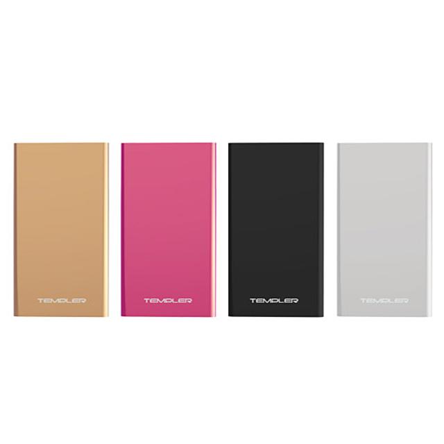 TEMPLER 삼성화재가입 카드타입 4000mAh 과전류보호 안전한 대용량 보조배터리, 핑크