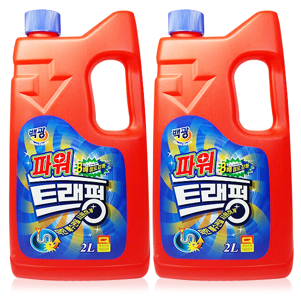 백광 트래펑 배수구세정제, 2L, 2개