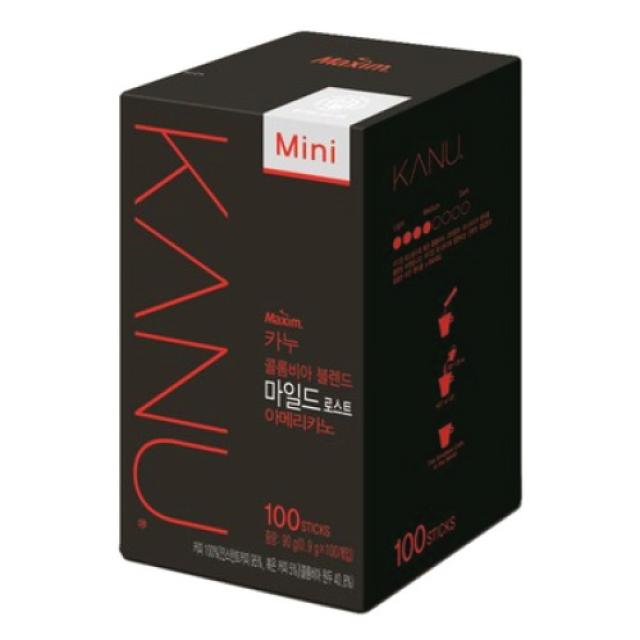 [엔토베토] 맥심 카누미니 마일드 로스트 아메리카노 30T 100T, 0.9g, 100스틱