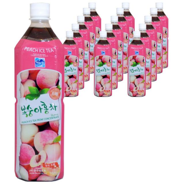 한국데코로 하늘샘 복숭아홍차 X 15병(1box), 15병, 1020ml