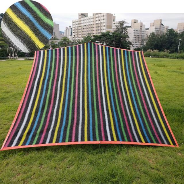 이드나인 국내생산 레인보우 강력 이중직 사면봉제 차광막 3x4m 98%차단율 그늘효과 단품