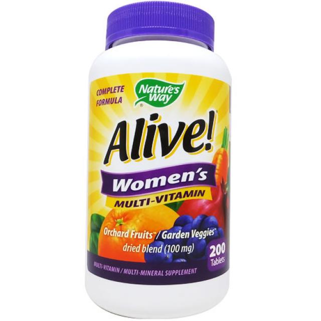 Nature's Way Alive Womens 여성용 얼라이브 대용량 200 Tablets, 1병