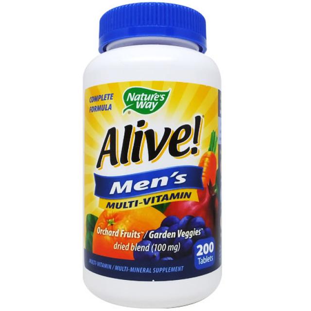 Nature's Way Alive Mens 남성용 얼라이브 대용량 200 Tablets 1병