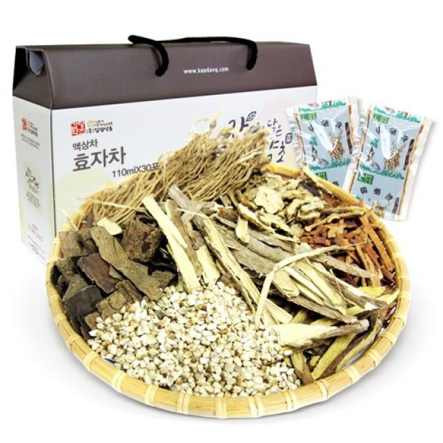 갑당약초 효자차 110mlX30팩(우슬 홍화씨 두충차 액상차), 30팩