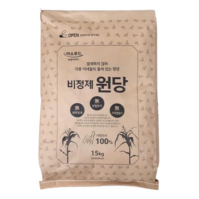 원당 비정제원당 15kg 지대포장 설탕 사탕수수100%, 15kg, 1개