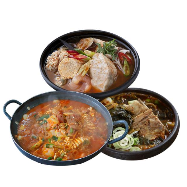3품목 9봉 알탕3 부대찌개3 뼈해장국3, 5250g
