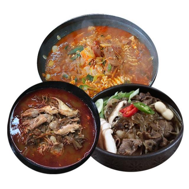 3품목 9봉 닭개장3 뚝불고기3 부대찌개3, 5000g
