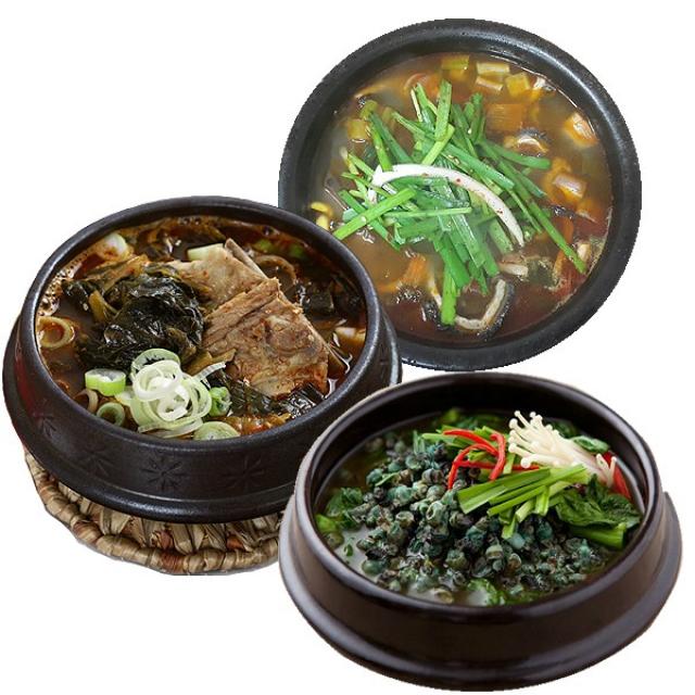 3품목 9봉 뼈해장국3 양평해장국3 아욱다슬기3, 5100g