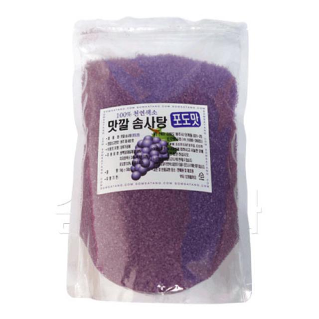 맛깔 천연색소사용 솜사탕재료(맛깔슈가 포도향) 1Kg, 12개