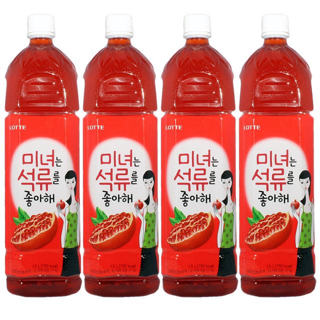 [롯데칠성음료] 미녀는 석류를 좋아해, 4개, 1.5L