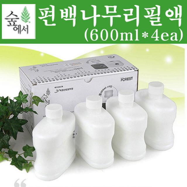 숲에서 산림욕기 S200 S400 리필액 600ml 4ea 편백나무 피톤치드