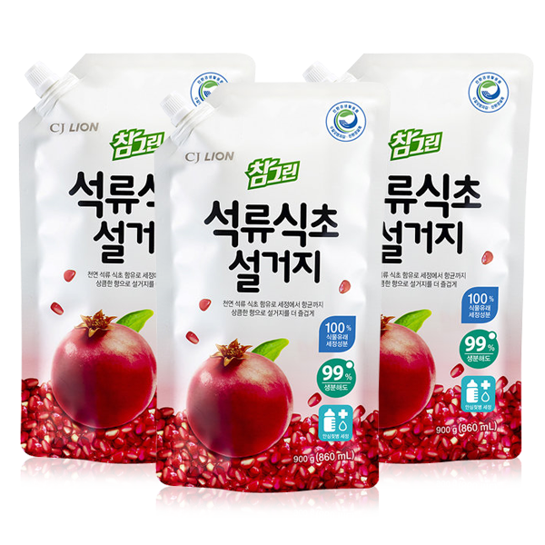참그린 석류식초 설거지 주방세제 900g 3개, 1개