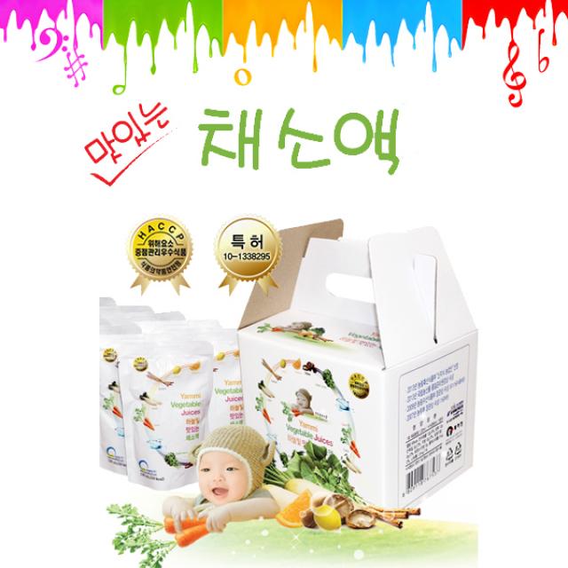 바른선택 하늘빛 유기농 맛있는 채소액 120ml 25포, 25개