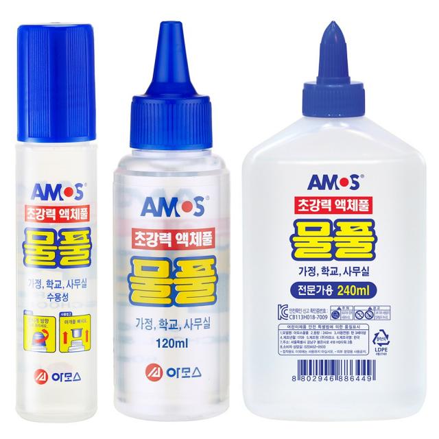 아모스 물풀 초강력 액체풀 액체괴물 슬라임풀, 120ml