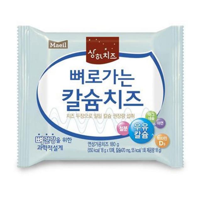 매일유업 뼈로가는칼슘치즈 10매x10팩 (총100매),냉장무료배송, 180g, 100매