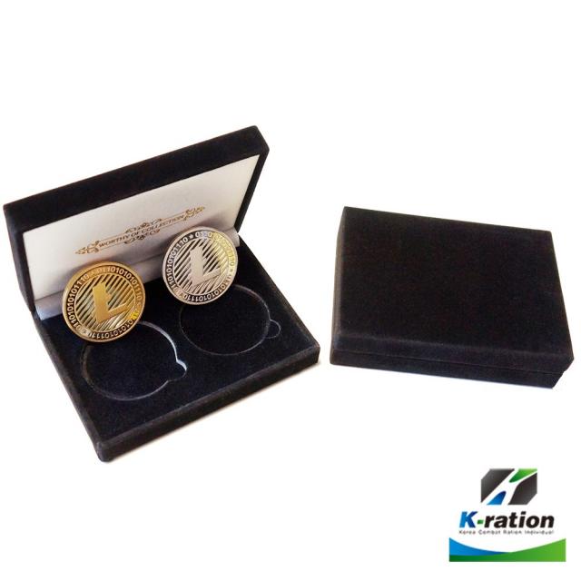 케이레이션 가상화폐 기념주화 라이트코인 골드 도금 실버 동전세트 선물케이스