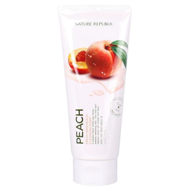 네이처리퍼블릭 프레시 허브 복숭아 클렌징 폼 170ml 1개 폼클렌징 클렌징폼 메이크업클렌징, 1