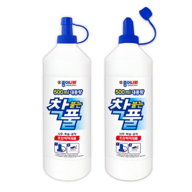 종이나라 착붙는풀 대용량 500ml 1개입 착풀 물풀, $NQW_종이나라물풀 500ml, 1개