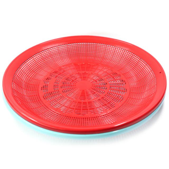 플라스틱 채반 (원형 직사각) 대형채반 소쿠리 광주리, 색상랜덤