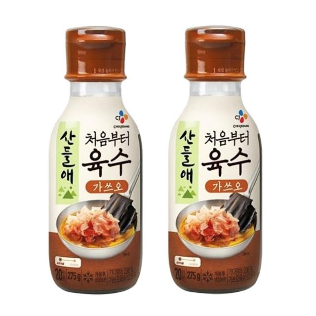 예이니종합물류 CJ산들애 육수 가쓰오 2개(275g*2개)조미료 양념장 장국 쯔유 연두, 275g, 2개