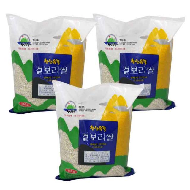 청산유곡 겉보리쌀 1kg, 3개