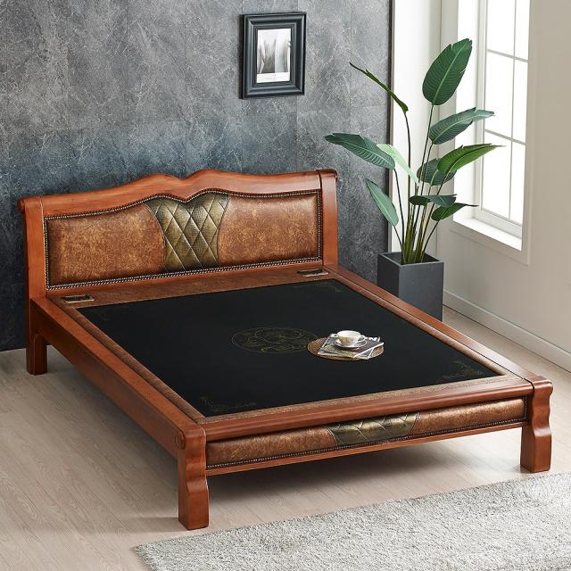 효암 프리미엄 숯침대 퀸사이즈 숯보료, 05_명궁 가죽 침대 HM1004CQ