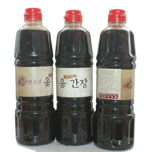 5년 숙성, 전통방식 자연숙성 조선 참옻 간장, 3병, 900ml