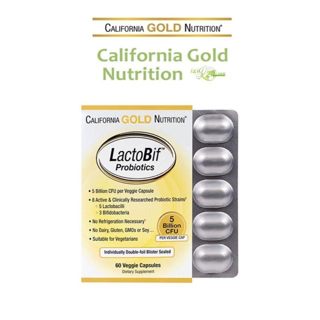 (해외) California Gold Nutrition 캘리포니아 골드 락토비프 50억 유산균 60정 LactoBif Probiotics, 6개