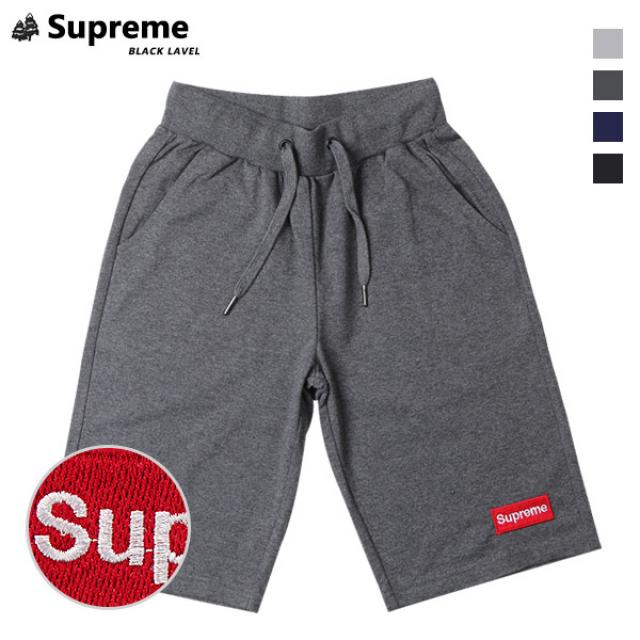 supreme 슈프림 레드자수 5부 반바지